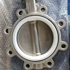 DN150 SS316 Stainless Steel Worm Gear Actuator Butterfly Valve For Oil