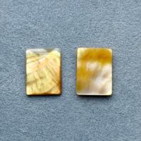 Plaques carrées sculptées CNC en nacre naturelle, idéales pour la création de bijoux DIY (colliers et bracelets) - Vente chaude
