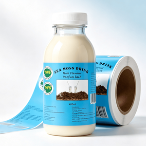 Wholesale High Grade Coated <b>Paper</b> <b>Roll</b> Labels Vivid Print <b>Blue</b> Food Grade Adhesive Stickers For Healthy Drink Bottle Product - Product Image 4