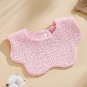 High Quality 100% Organic Cotton 6 Layers Solid Color Super Soft Bib and <b>Muslin</b> Burp <b>Cloths</b> Burping Towel for <b>Baby</b> - Product Image 5
