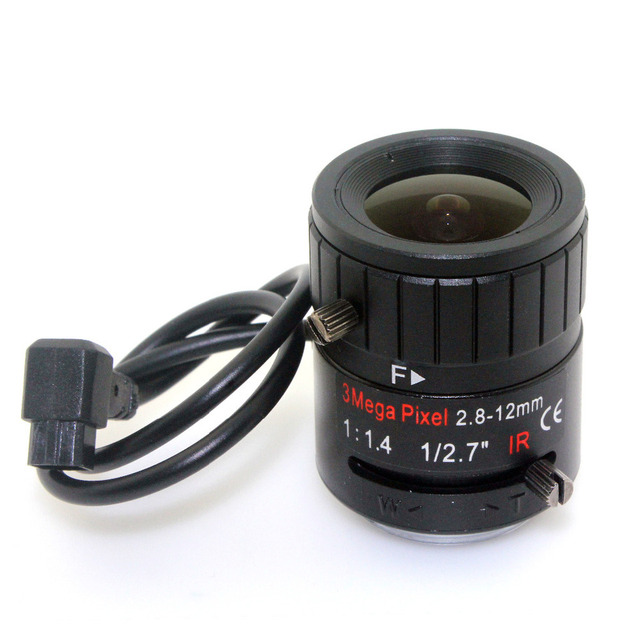 HD 3.0 Megapixel Auto Iris Varifocal IR Metal CS Lens 3MP 2.8-12mm CCTV LensF1.4 for Security Cameras Surveillance Accessories