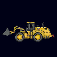 MOULD KING 17084 Kits de construcción técnica Motorizado 972M Cargador de ruedas Juguetes para niños Camión Ladrillos