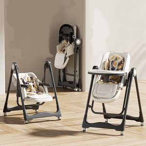 Chaise d'alimentation multifonctionnelle pour bébé Chaise de salle à manger pliante pour bébé Chaise haute luxueuse pour bébé - Product Image 2