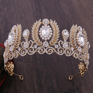 Accessori per Capelli in Stile Persiano <span class=keywords><strong>Arabo</strong></span>, Corona Barocca con Strass Colorati, <span class=keywords><strong>Copricapo</strong></span> da Sposa con Strass Bianchi - Product Image 5