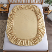 Drap-housse en coton avec bandes élastiques Couvre-matelas réglables antidérapants pour lit simple double King Queen, 140/160/200cm