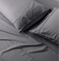 Ensemble de draps rafraîchissants d'été en fibre de bambou 100% - 300 fils - Anti-bactériens - Taille Queen - Pour hôtels