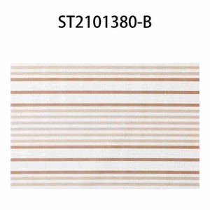 Mantel individual de PVC minimalista moderno Mantel individual a rayas de alta calidad Alfombra antideslizante y resistente al calor - Product Image 2