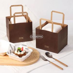 Bolsas de Papel Personalizadas para Alimentos, Bolsas de Papel para Compras con Asas para Comida Rápida, Pan, Galletas, Pasteles y Postres - Product Image 2