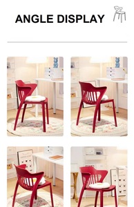 Chaise <span class=keywords><strong>en</strong></span> <span class=keywords><strong>plastique</strong></span> blanche empilable colorée à prix avantageux pour la maison, le restaurant, le café, les meubles de salle à manger - Product Image 4