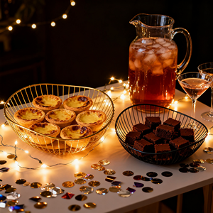 Panier à collation en métal pour décorations de fête, Hengyu, forme créative spéciale, décoration intérieure pour les fêtes de Noël - Product Image 2