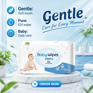 Lingettes pour bébé en gros, OEM d'usine, échantillon gratuit, marque privée, non parfumées, lingettes humides organiques pour bébé sensible - Product Image 4