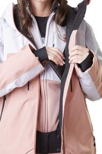 Veste de <span class=keywords><strong>ski</strong></span> de neige imperméable pour <span class=keywords><strong>femme</strong></span> <span class=keywords><strong>manteau</strong></span> d'hiver de montagne avec capuche détachable coupe-vent vêtements d'extérieur multi-poches - Product Image 3