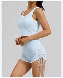 Women's Yoga Camisole <b>Push</b>-up Vest Chest Pads Breathable High-Elastic Four-Way Stretch Quick-Dry Backless Tank Top Skinny Fit - Product Image 4