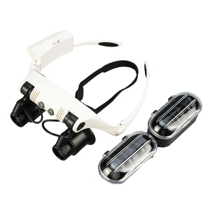 Hoofd Dragen Vergroten Eye Glas 10x 15x 20x 25x Vergrootglas Led Licht Dubbele Eye Juwelier Horloge Klok Repair Loupe - Product Image 2