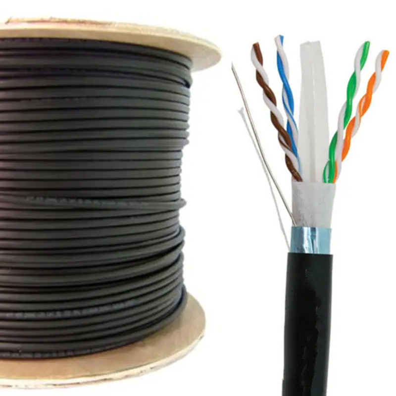 FTP 0,55 m 0,56 m 0,57 m BC reines Kupfer PE PVC 305 m Einzelausschutz für den Außenbereich cat6 wasserdichter Schutz Ethernet lan kabel cat6