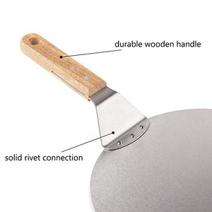 Offre Spéciale 10 pouces <span class=keywords><strong>Pelle</strong></span> à <span class=keywords><strong>Pizza</strong></span> en Acier Inoxydable Manche en <span class=keywords><strong>Bois</strong></span> - Product Image 5
