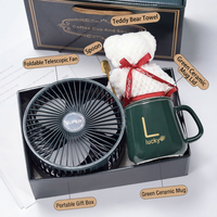 Meilleure Vente : Ensemble Cadeau d'Été Personnalisé avec Logo, Multicolore, Mug en Céramique, Ventilateur Pliable, Serviette – Vente en Gros Économique pour Tous