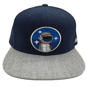 Alta qualidade lã acrílico mistura astronauta bordado patch gorras Snapback Chapéus Esporte Hip Hop Cap