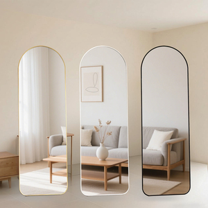 Bathroom Wall-Mounted Full-Length <strong>Arch</strong> <strong>Mirror</strong> with Stand <strong>Tall</strong> Framed Espejo Miroir for Bedroom Makeup Hanging Makeup <strong>Mirror</strong> - Product Image 1