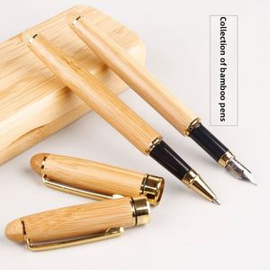Ensemble de stylos en bois et bambou du fabricant, vente en gros, stylo à bille, ensemble cadeau créatif culturel, gravure de logo, modèle 611 - Product Image 1