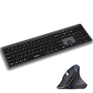 Combo de Teclado y Ratón Vertical Inalámbrico Ergonómico JOMAA USB 2.4G de Modo Dual con Retroiluminación RGB Recargable para Oficina en Casa - Product Image 1