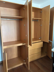 Personalizzabile Moderno Freestanding massello di rovere armadio in legno massello per la casa camera da letto da te segmentato una porta Top <span class=keywords><strong>2</strong></span>.5m-3m armadietto per Master - Product Image 4