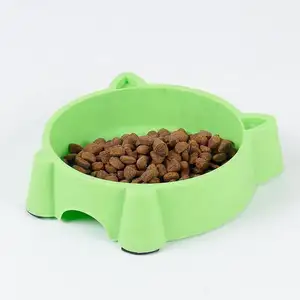 Высококачественная круглая миска для корма для собак с присоской из полипропилена Складная Силиконовая чаша для кормления домашних животных