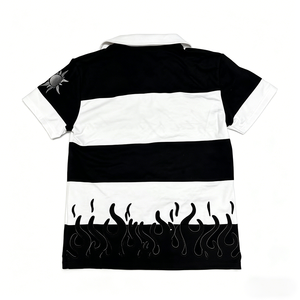 เสื้อโปโลแขนสั้นผ้าคอตตอน 100% สไตล์สตรีทแวร์ พิมพ์ลาย DTG แบบทำเก่า  สำหรับผู้ชาย - Product Image 2