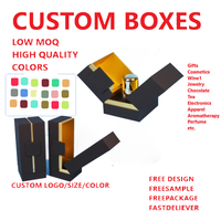 Caja de Regalo de Cartón de Doble Puerta, Impermeable, de Lujo, Personalizada, con Forro de Esponja, para Joyería, Perfumes, Relojes y Gafas de Alta Gama