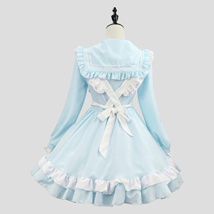 Mignon académie marin Lolita à manches longues robe de femme de chambre Costumes Cosplay école robe de femme de chambre pour <span class=keywords><strong>serveuse</strong></span> femme de chambre Costumes de fête - Product Image 6