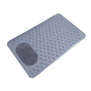 Fashion Eco Friendly Silicone Anti Slip Floor <b>Mat</b> Massage <b>Waterproof</b> Bathroom Floor <b>Mat</b> With Suction Cups - Product Image 1