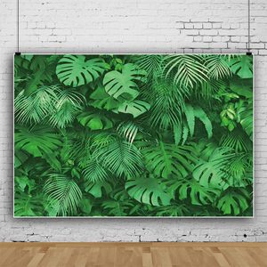 Bannière de fond <span class=keywords><strong>photo</strong></span> de jungle tropicale verte, safari, plantes, 7x5 pieds, pour fête hawaïenne luau, anniversaire, baby shower, décoration de mariage - Product Image 6