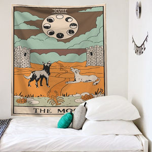 Mandala <span class=keywords><strong>Tarot</strong></span> Tapestry Wandkleed Maanfase Veranderende Wandtapijten Slaapkamer Decor Bedsprei Dekbedhoes Zon Maan Wanddecoratie - Product Image 6