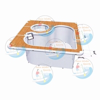 Plateforme flottante gonflable robuste en PVC de qualité commerciale pour jet ski et yacht, ancrable et stable pour usage en marina