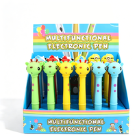 Stylos à bille LED sonores et lumineux en forme d'animaux (canard/ Singe/ Vache/ Girafe) – Cadeaux de bienvenue, souvenirs de zoo, vente en gros
