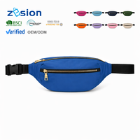 Sac banane personnalisé avec logo, vente en gros, sac de ceinture en polyester, sac banane étanche pour voyage, fabricant OEM