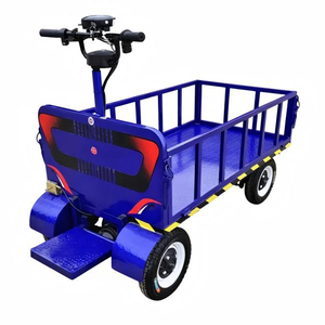 รถเข็นขนสินค้าไฟฟ้าแบบสี่ล้อ โครงเหล็ก สีเขียว ทนทาน สำหรับงานอุตสาหกรรม - Product Image 5