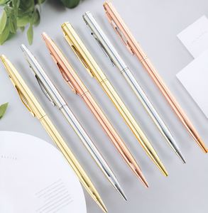 Stylo bille en métal avec impression couleur or rose, logo personnalisé, stylo de luxe pour les étudiants, le bureau, la publicité, le hôtel - Product Image 1