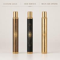 Flacon de parfum vide en gros, 35 ml, cylindrique, en verre métallisé avec capuchon argenté, flacon pulvérisateur rechargeable personnalisable avec logo, emballage