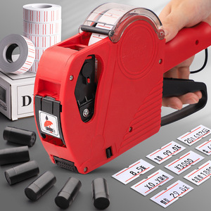 Price Tag Printer Automatic Manual Labeling Machine Red Plastic Numeric Number Machine For Retail Pricing Tags - Product Image 1