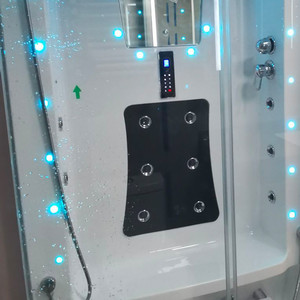 Cabine de Douche de Luxe Qualité Supérieure en Verre Transparent et Acrylique avec Massage Dorsal, Hammam et TV - Product Image 5