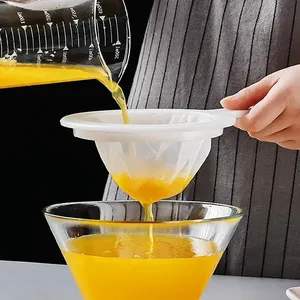 1 pièce Égouttoir à riz manuel pliable en plastique à mailles fines 80 mesh, écologique, haute densité, réutilisable - Product Image 4