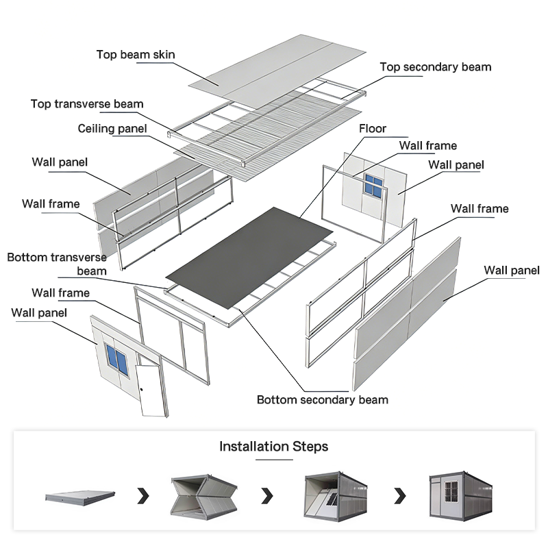 Foldable Container Home Prefab Expandable Design Weather Resistant ...