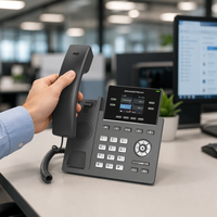 Téléphone IP Gigabit PoE Grandstream GRP2612G 4 lignes, écran LCD couleur 2,4 pouces, 4 comptes SIP, conférence audio 5 voies, 16 touches BLF, VoIP