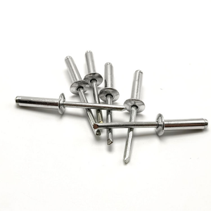 Remache ciego estándar de cabeza redonda plateado de acero inoxidable y aluminio zincado tipo abierto para barcos, muebles y maquinaria - Product Image 1