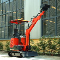 Mini-excavatrice de 1,2 tonne, Euro 5 CE EPA, chenilles en caoutchouc, micro-pelle multifonctionnelle pour la ferme, mini-excavatrice diesel, directement de l'usine