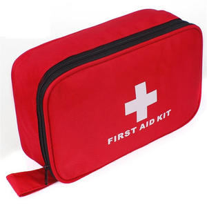 Bolsa de Primeros Auxilios para Camping, Portátil, Roja, de Oxford, con Cierre, Bolsa de Almacenamiento Médico Resistente al Agua para Viajes - Product Image 1