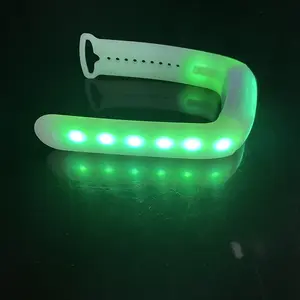 New product ideas 2024 light up wristband DMX Glow remote controlled sound activated led bracelet for NEW Year Celebration