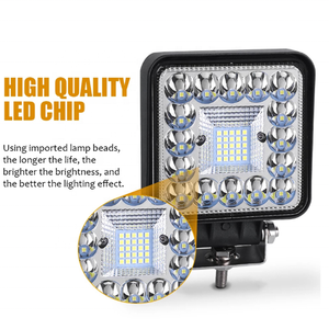 Luces de Trabajo LED Universales de 4 Pulgadas para Autos, Camionetas y SUVs, 48W, Lámpara de Proyección y Reflector Todoterreno, Nueva, 12V 24V, LED Cuadrada para Vehículos - Product Image 3
