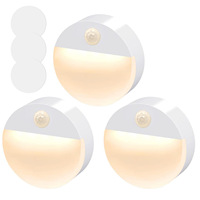 Veilleuse LED intelligente à piles AAA avec détecteur de mouvement Lampes de nuit intelligentes pour placard d'escalier